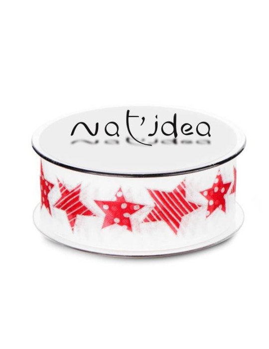 NASTRO ASTEROID WHITE DEC RED