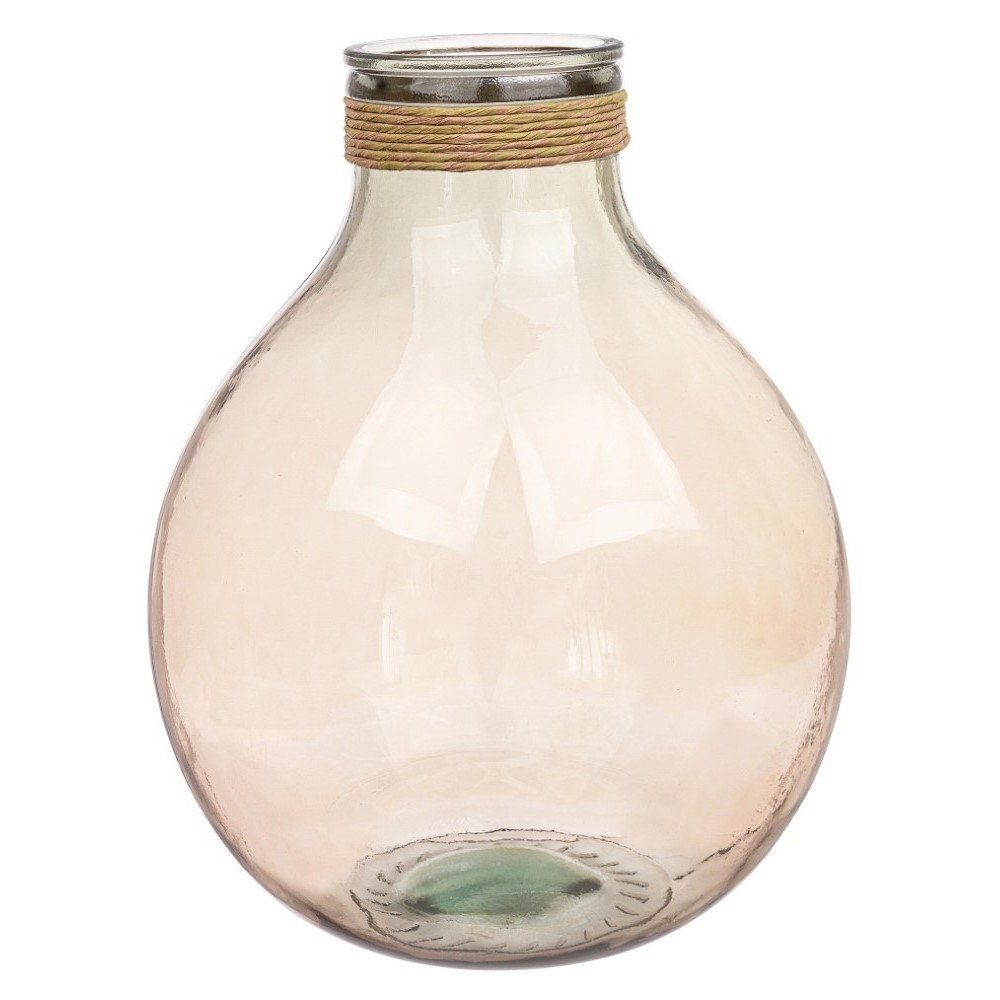 VASO VETRO ROTANG ROSA ANTICO H47.5