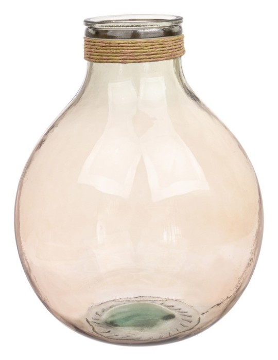 VASO VETRO ROTANG ROSA ANTICO H47.5