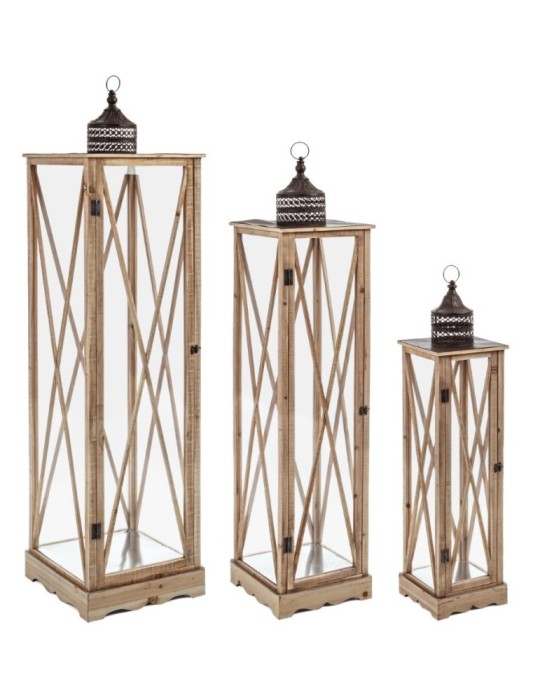 SET 3 LANTERNE BUCAREST NATURALE