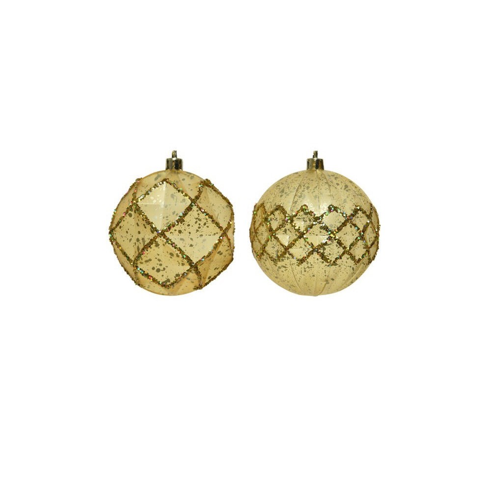 SFERA DECO C/GLITT D8 LIGHT GOLD 2ASS