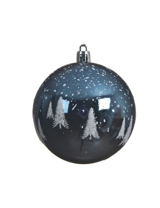 SFERA DARK BLU  DCORATA  CON ALBERO