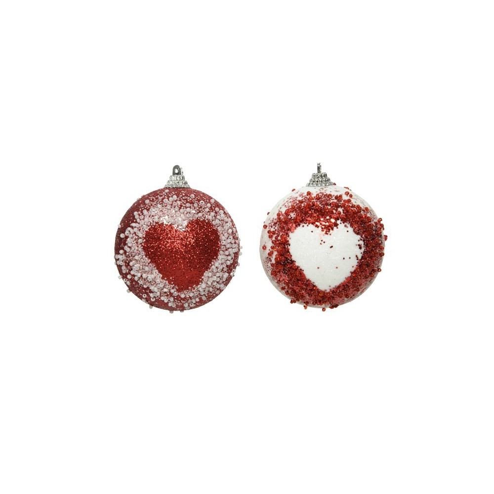 SFERA RED-WHITE CON CUORE D8