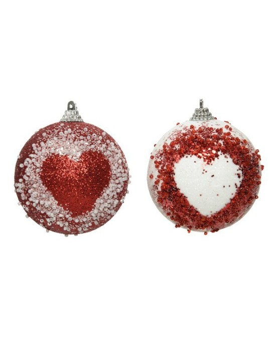 SFERA RED-WHITE CON CUORE D8