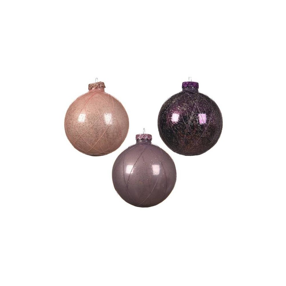 SFERA FOGLIE GLITTER WHITE D8