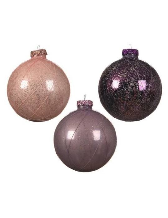 SFERA FOGLIE GLITTER WHITE D8