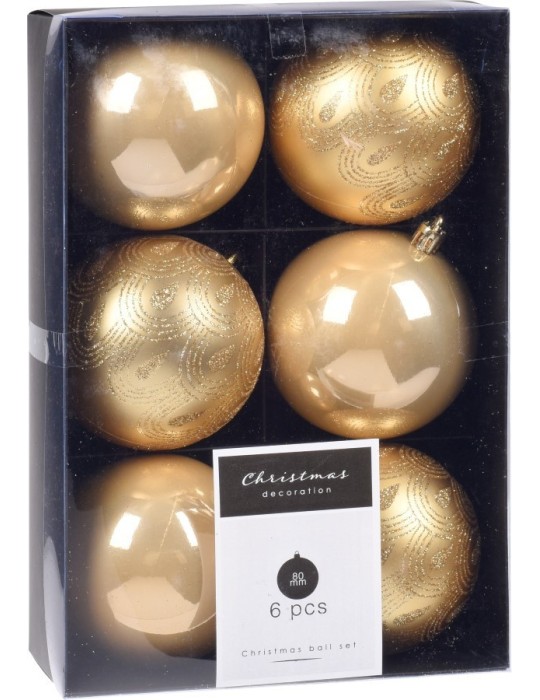 SFERE 6 DECORATE COLORE ORO