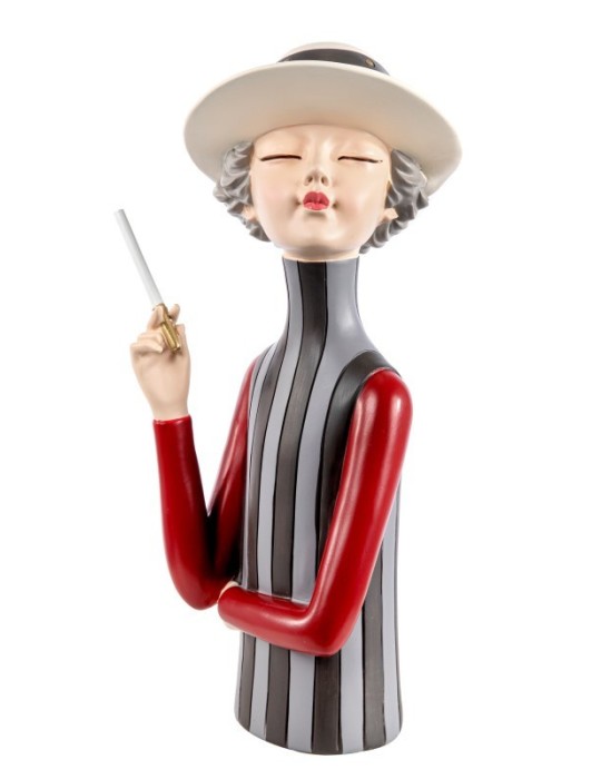 DONNA GLAMOUR RED-GREY 36CM