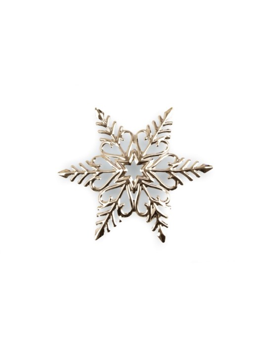 APPLICAZIONE  FIOCCO DI NEVE METALLO GOLD D8