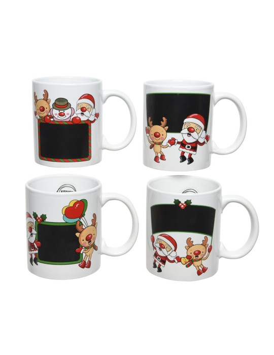 TAZZA NATALE 4ASS H9.5