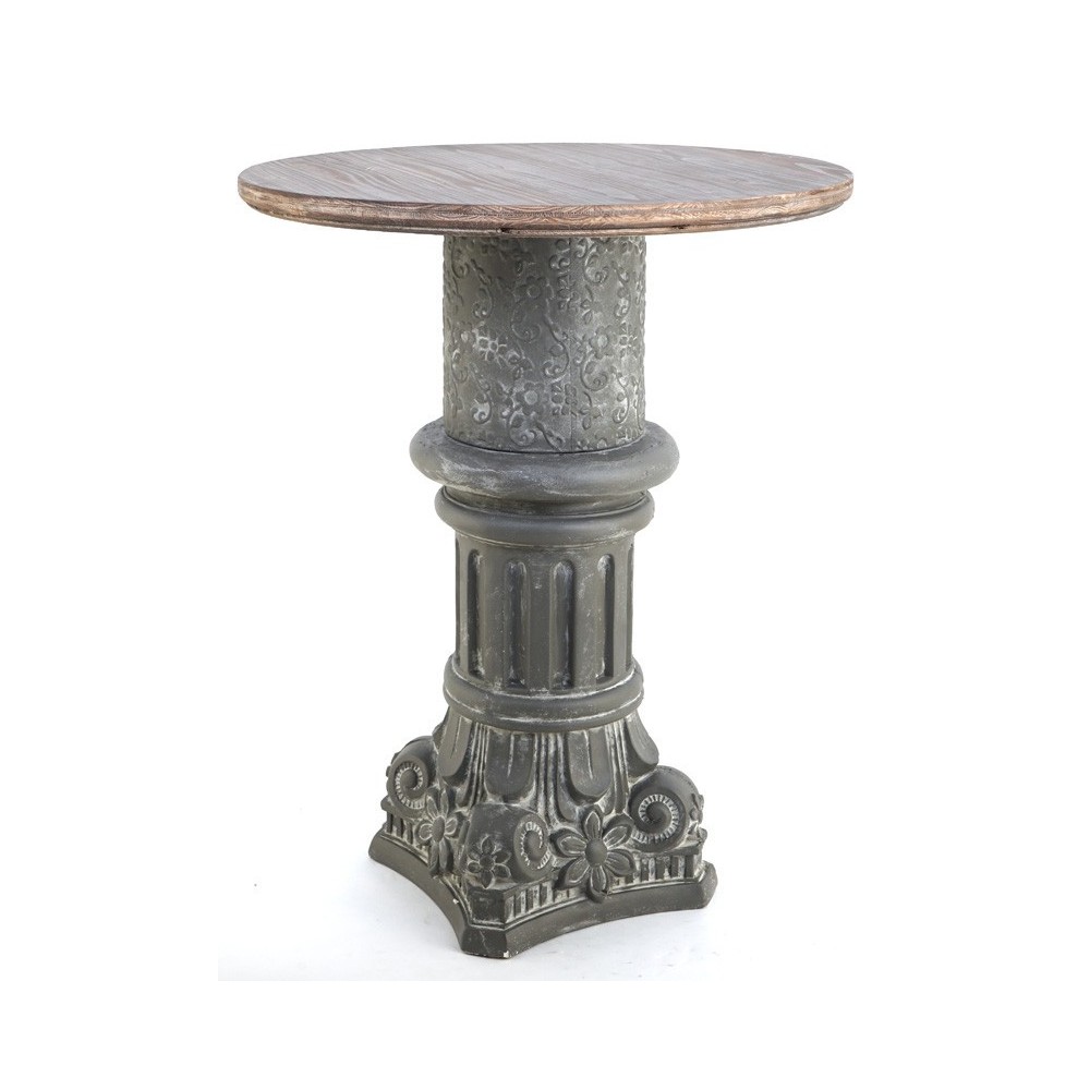 TAVOLINO CAPITELLO GRIGIO D60 H74 LEGNO