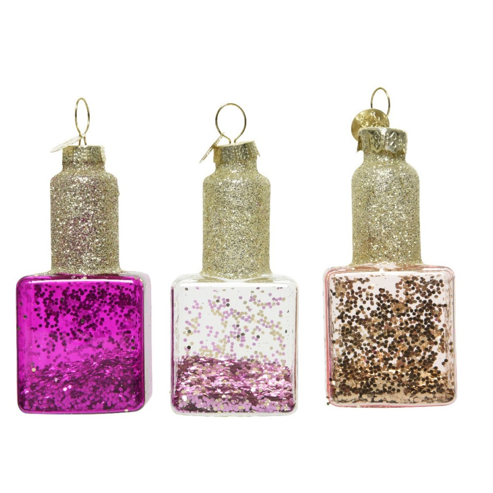 PENDENTE SMALTO GLITTER ORO-ROSA-VIOLA