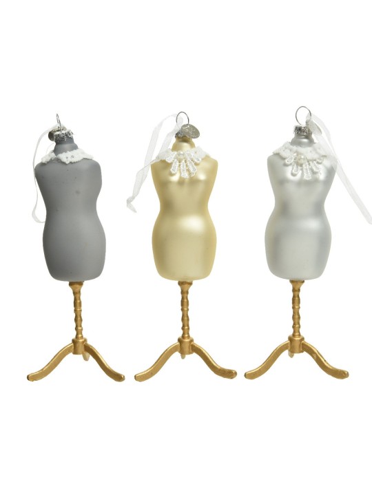 PENDENTE MANICHINO GOLD-SILVER-GREY H16