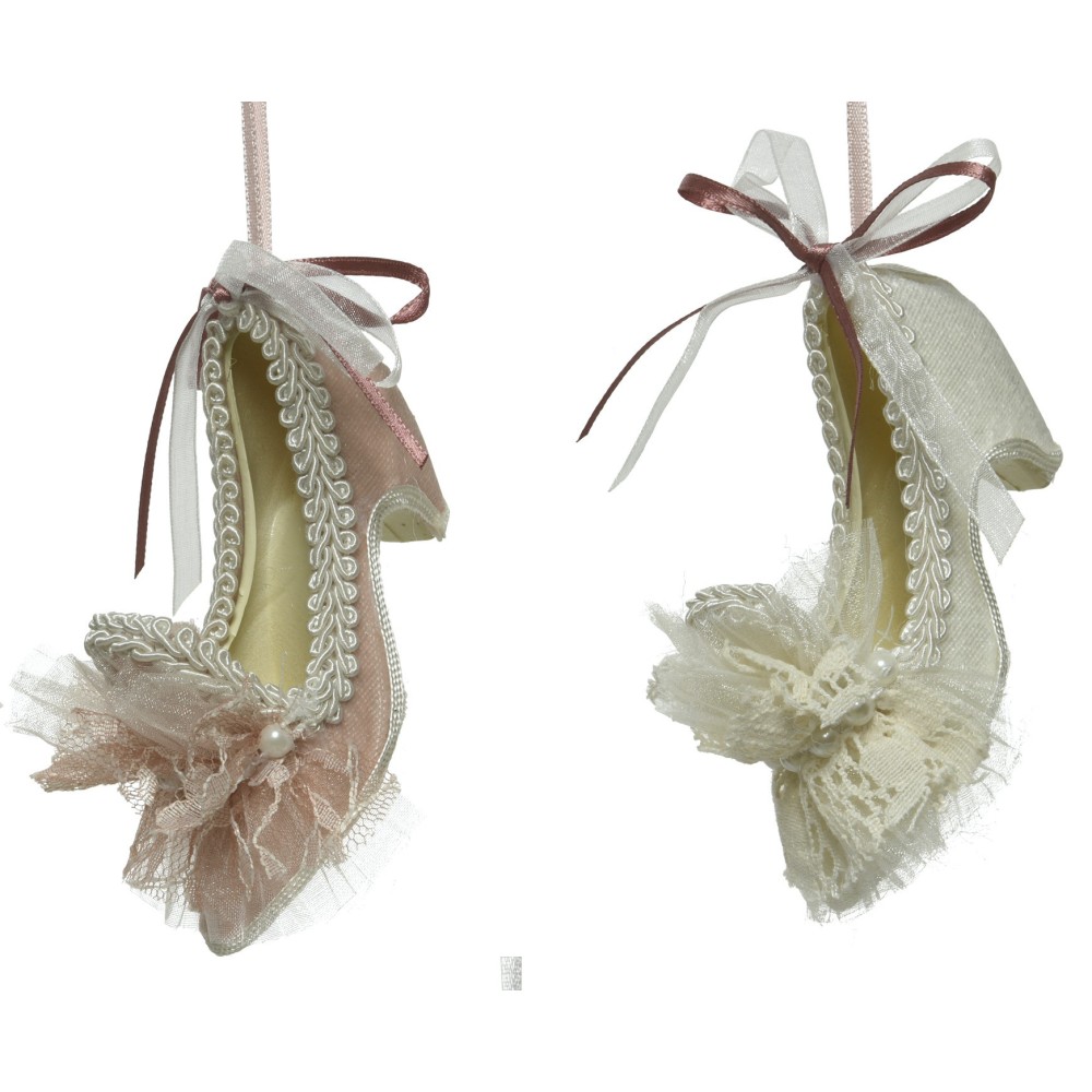 PENDENTI IN PIZZO-PERLINE ROSA 10 ASS