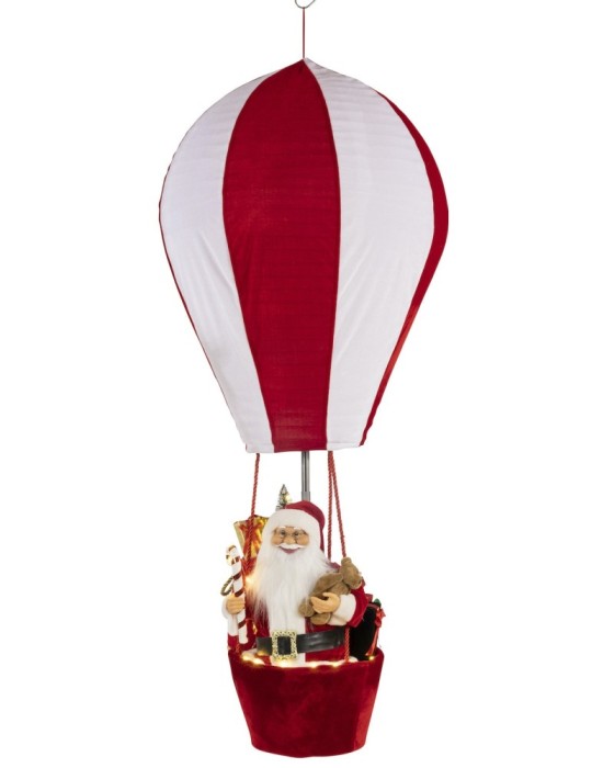 MONGOLFIERA BABBO NATALE H150 RED-WHITE