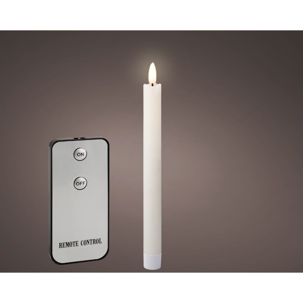 SET 4 CANDELE WHITE CON TELECOMANDO H24