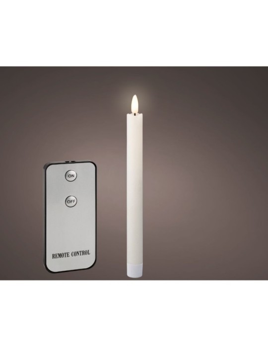SET 4 CANDELE WHITE CON TELECOMANDO H24