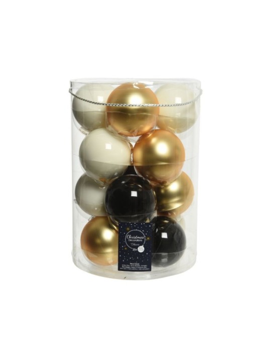 SFERA VETRO D8 BLACK-WHITE-GOLD