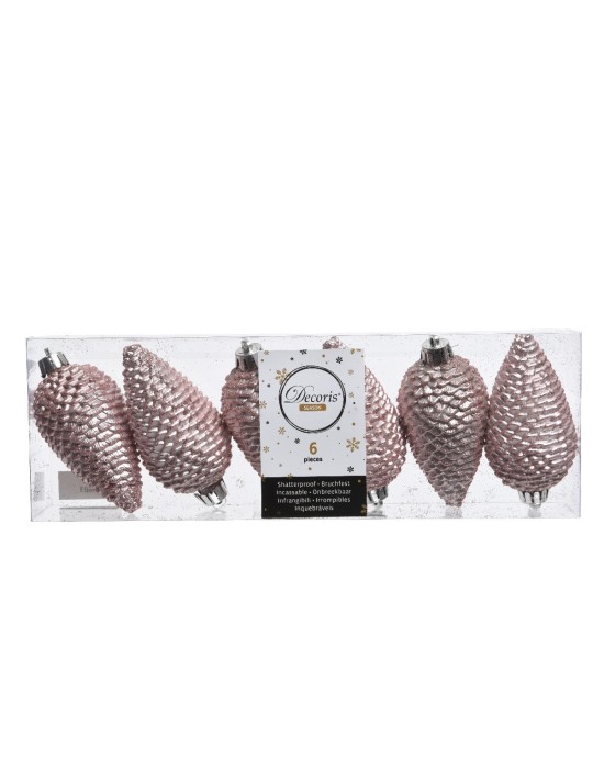 BOX 6 PIGNE ROSA GLITTERATE