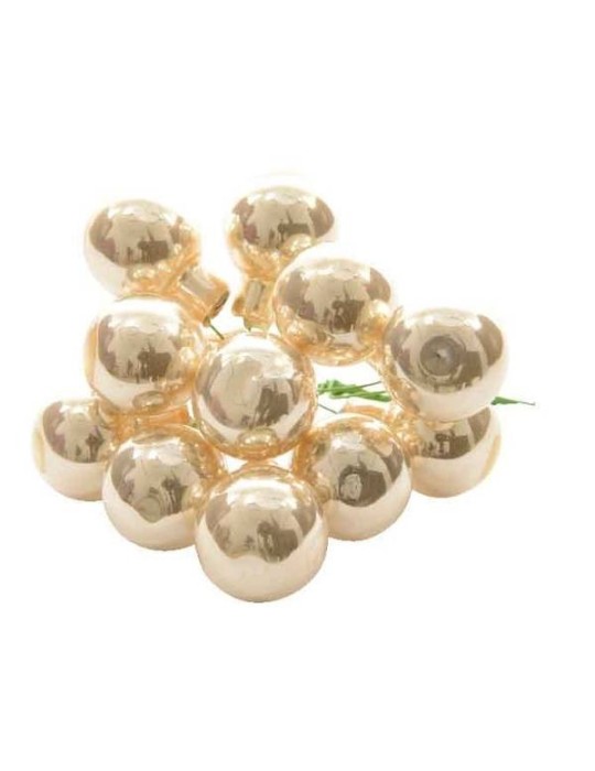 BOX 144 MINI SFERE VETRO PERLA LUCIDA