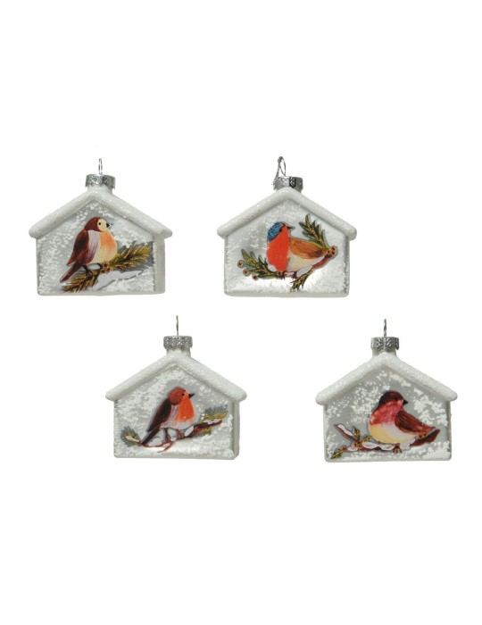 PENDENTE CASETTA CON UCCELLINO 4ASSORTITE