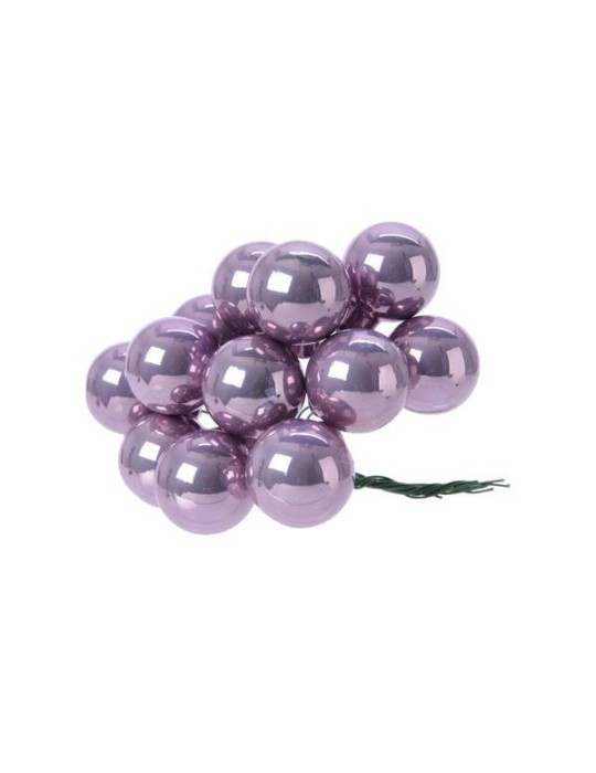 BOX 144 MINI SFERE VETRO LILLA 2.5CM