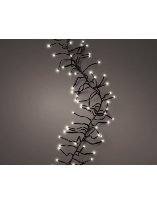 LED GRAPPOLO FILO NERO 1350 CM LUCE CALDA