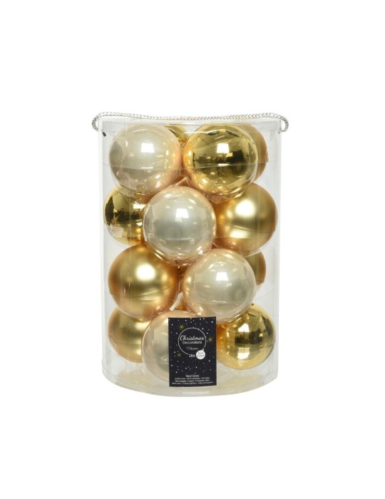 SFERA VETRO D8 GOLD-CREAM