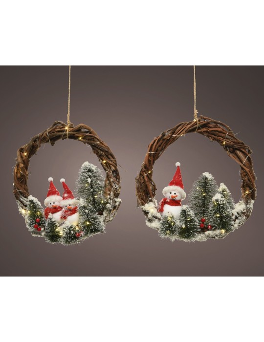GHIRLANDA CON LED CON PUPAZZI NEVE