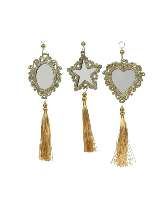 SPECCHIO VETRO GLITTER C NAPPA