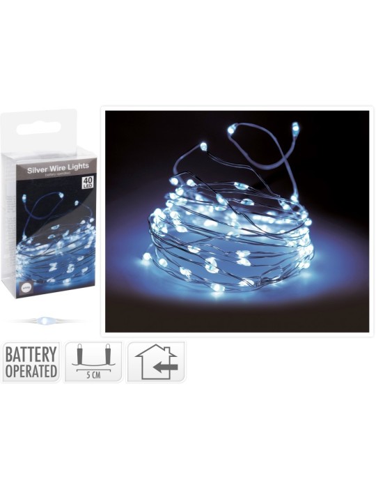 CAVO ARG 40LED BIANCO BATTERIA