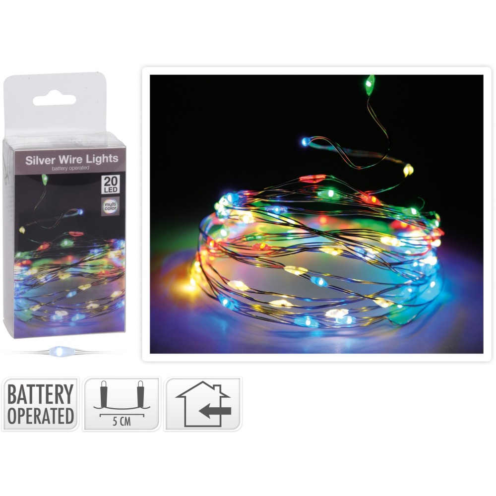 CAVO ARG 20LED MULTICOLOR BATTERIA
