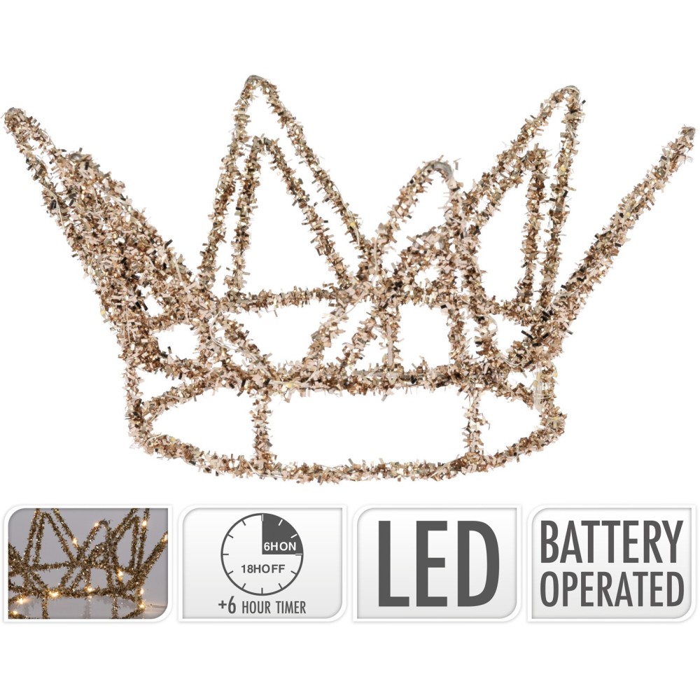 CORONA ORO 20 LED 12 CM