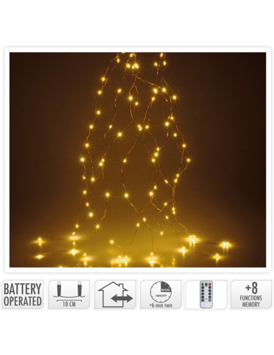 CASCATA 80 LED  TELECOMANDO E TIMER