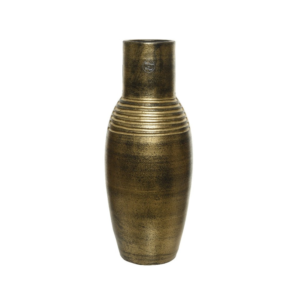 VASO TERRACOTTA BROWN GOLD