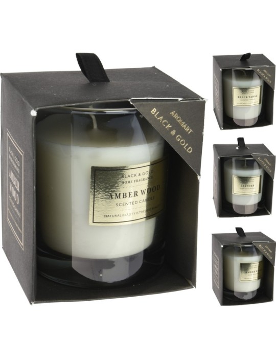 VASO VETRO CON CANDELA 10CM 3 ASSORTITE