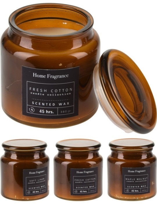 VASO CON CERA PROFUMATA 11CM 3 ASSORTITE