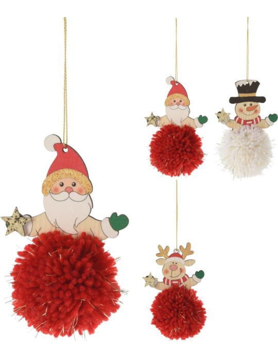 PENDENTE FIGURA NATALE 12CM 3ASSORTITI