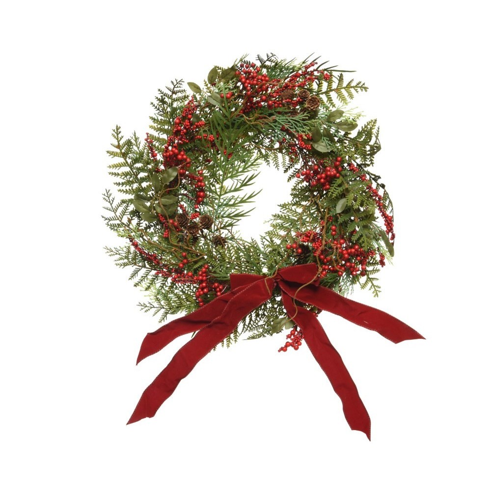 CORONA CON BACCHE ROSSE D50X11HCM