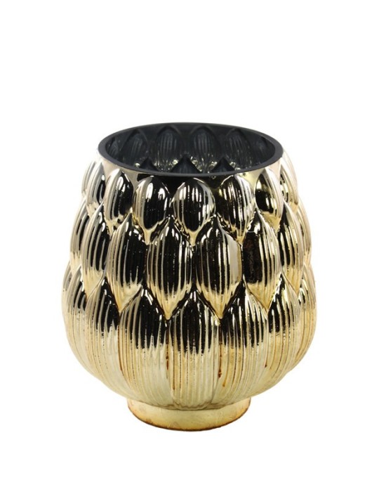 VASO ORO D18X20CM VETRO