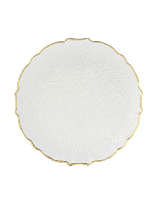 SOTTOPIATTO BIANCO ORO D.33 PVC