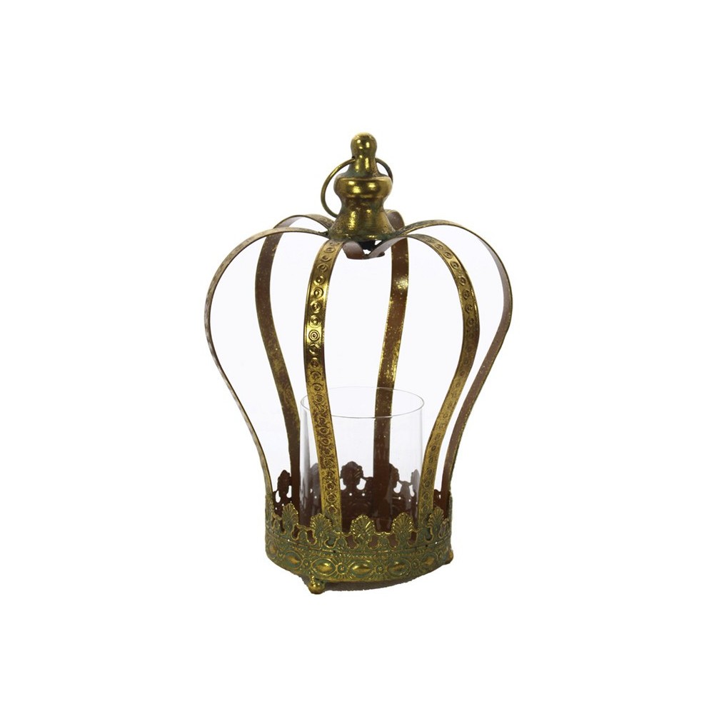 CORONA PORTACANDELA ORO D26X38 IN METALLO