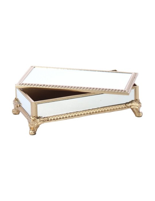 SCATOLINA ORO 21X11X7 RESINA