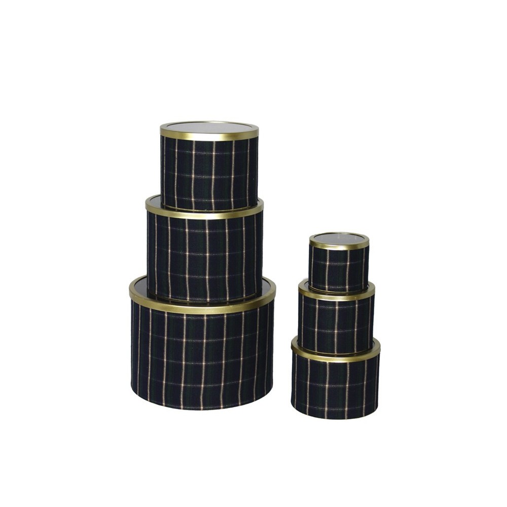 SET 6 SCATOLE SCOZZESE VERDE