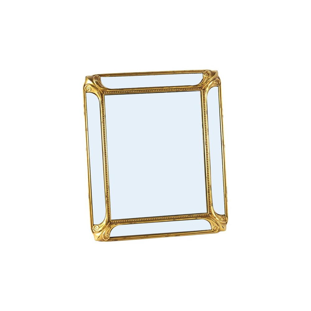CORNICE CON SPECCHIO ORO 27X33 RESINA