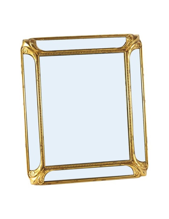 CORNICE CON SPECCHIO ORO 27X33 RESINA