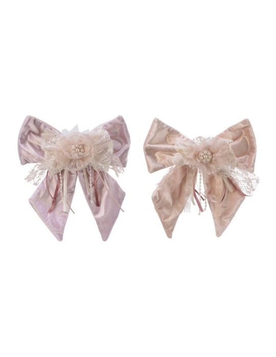 FIOCCO VELLUTO CON  FIORE 2ASSORTITI