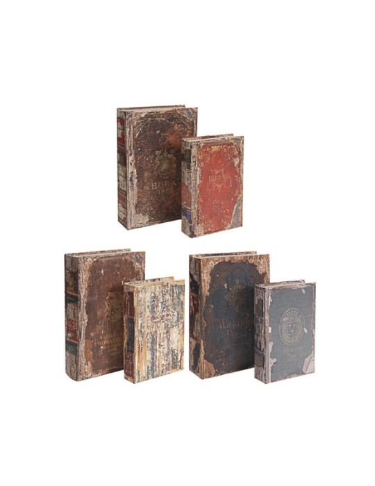 SET 2 BOX LIBRO 3COLORI IN LEGNO