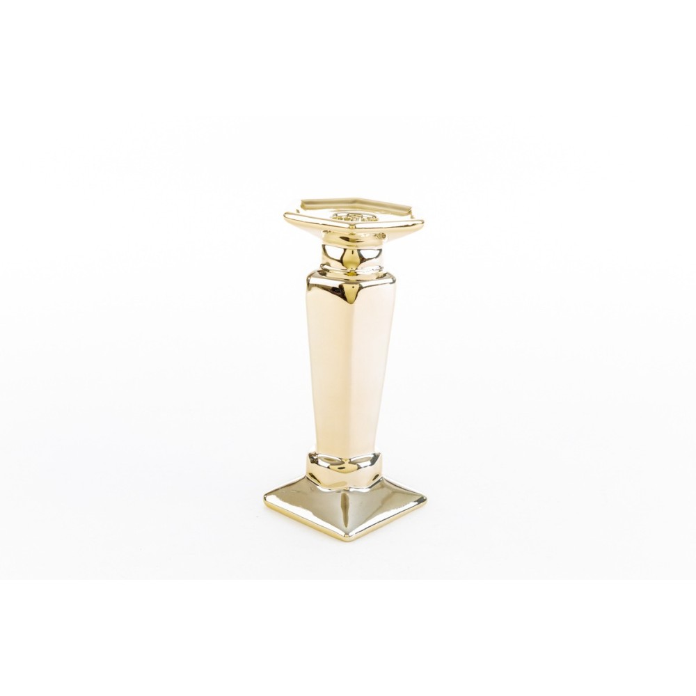 P CANDELE PORCELLANA ORO 8X8XH17