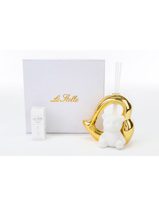 PROFUMATORE ORSETTO CUORE ORO CON SCATOLA